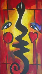 アダムとイブ、2006年（メイソナイトにアクリル）